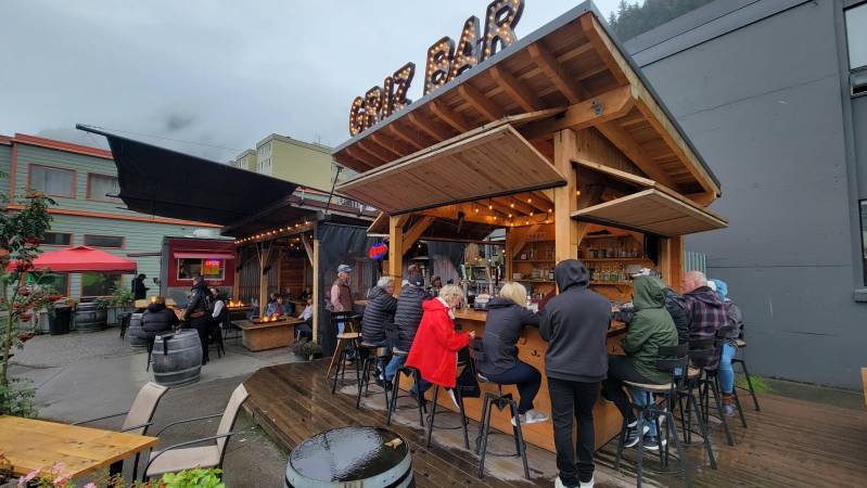 Griz Bar outdoor beer garden in Juneau, Alaska