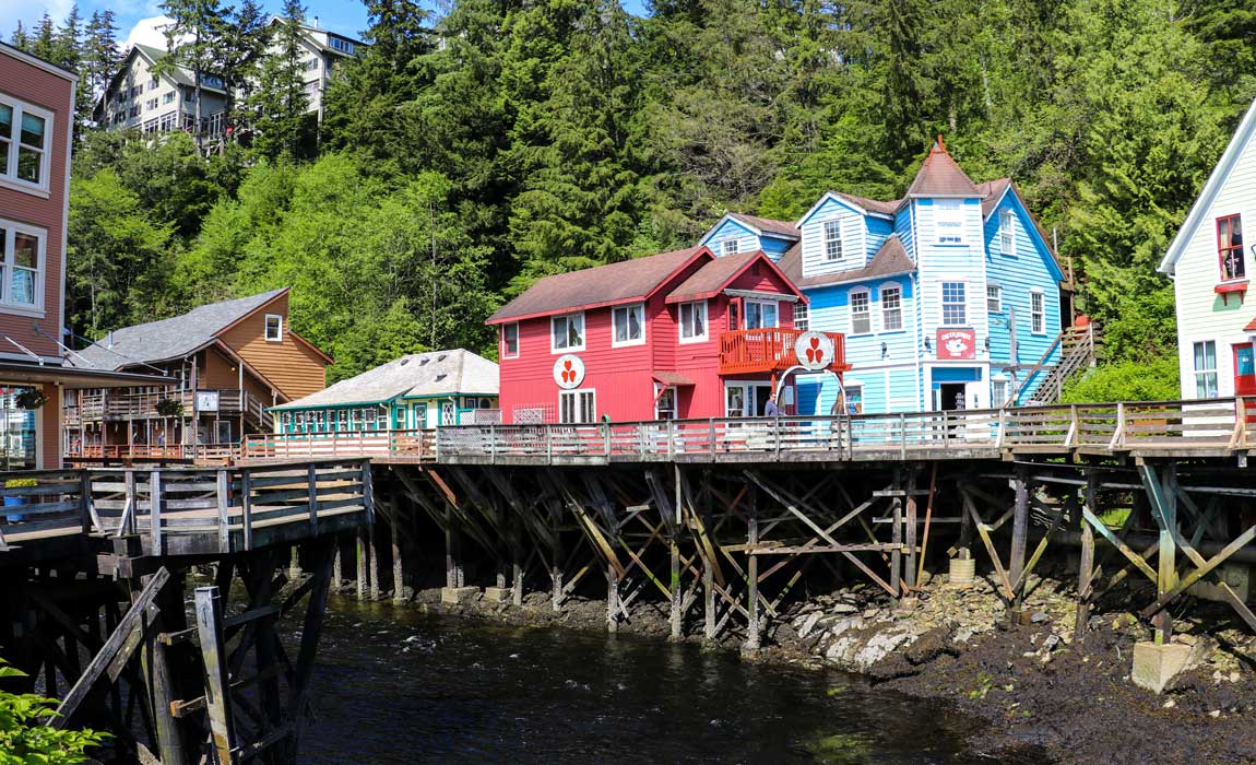 Creek Street in Ketchikan Alaska is a great place to visit on a cruise ship visit