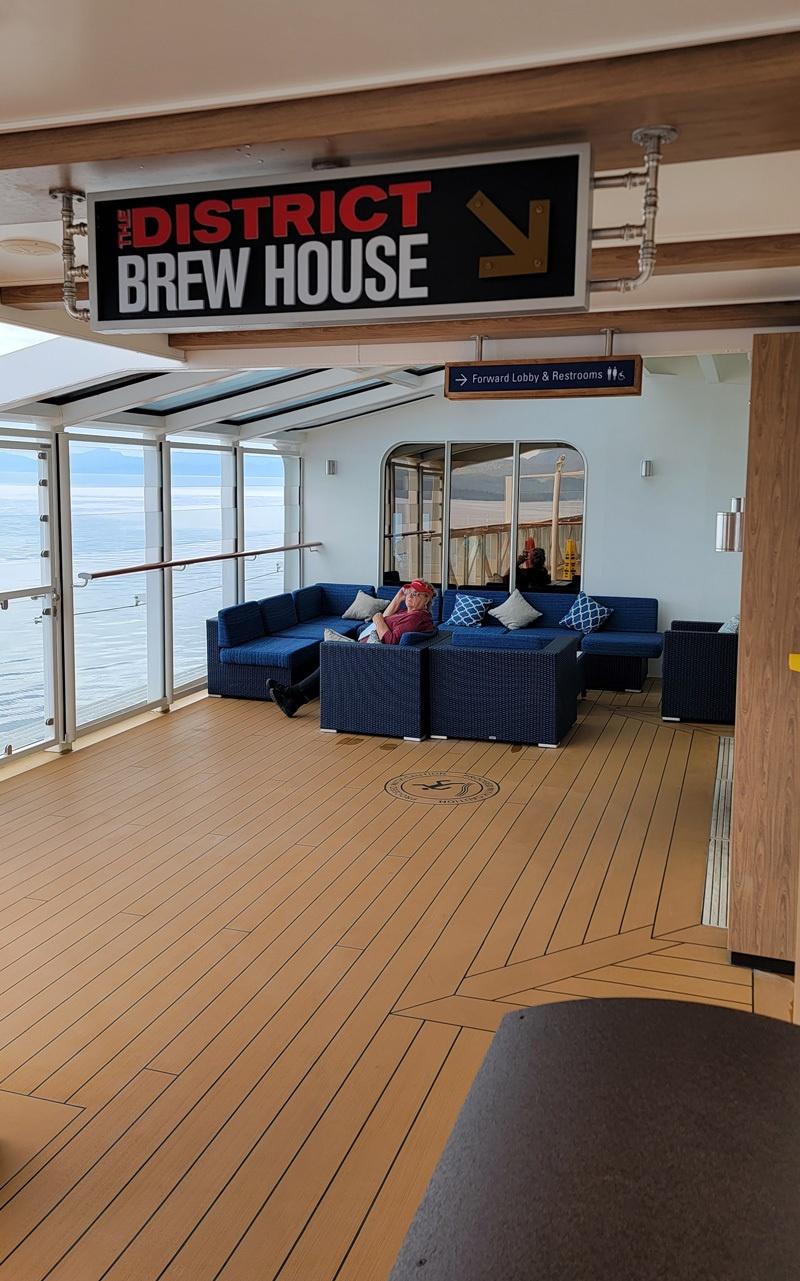 glassed in area norwegian encore by district brew house