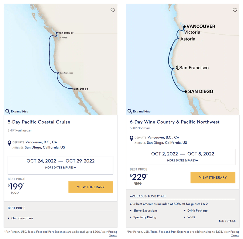 repositioning cruise la to vancouver