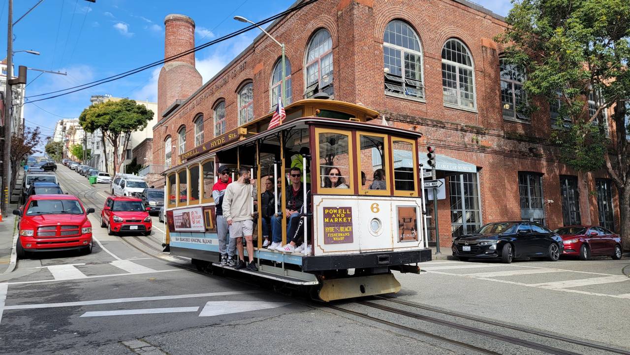 riding the cable cars in san francisco 