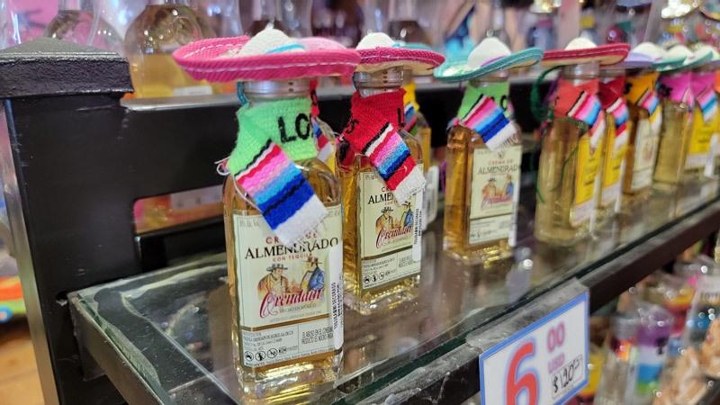 novelty tequila bottles in cabo san lucas mexico