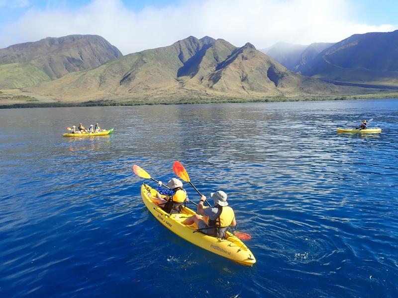kayaking off maui coast