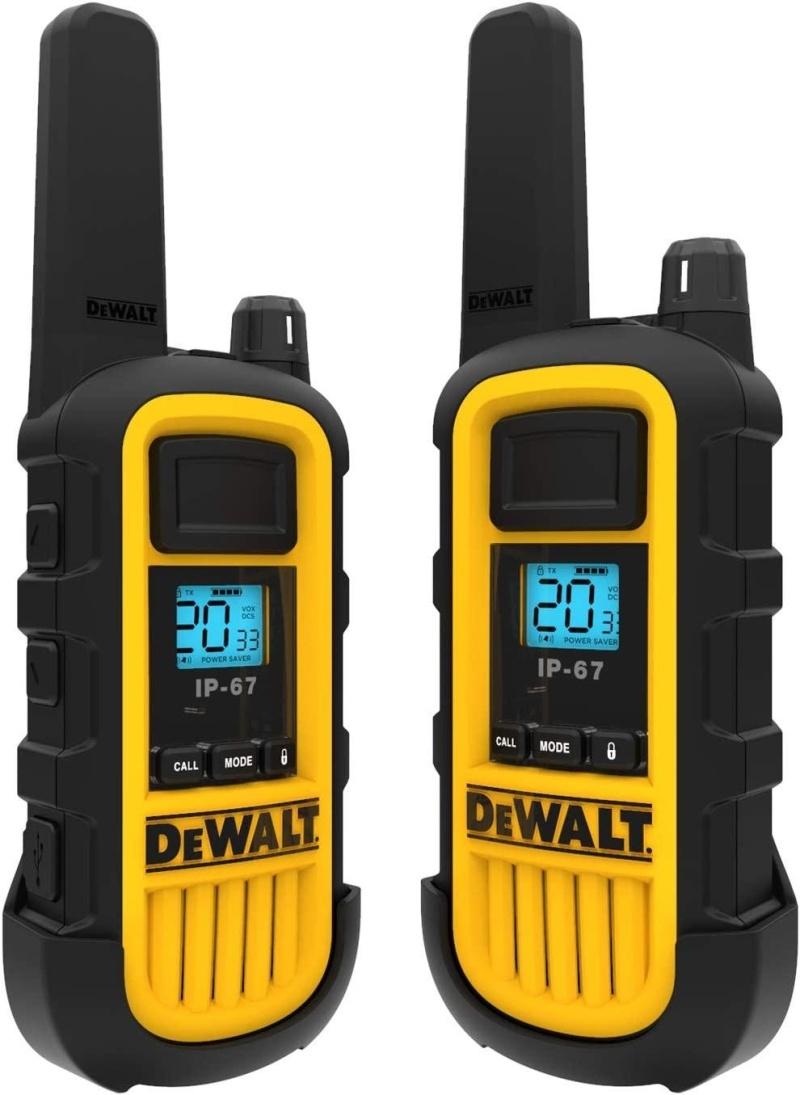rugged waterproof shockproof walkie talkies are great for taking with you on a cruise dewalt dxfrs800