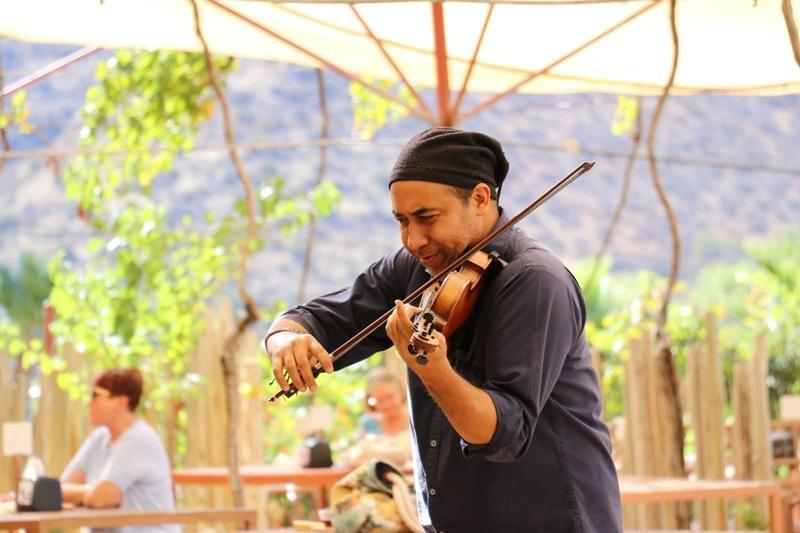 violin player at winery in ensenada baja cruise