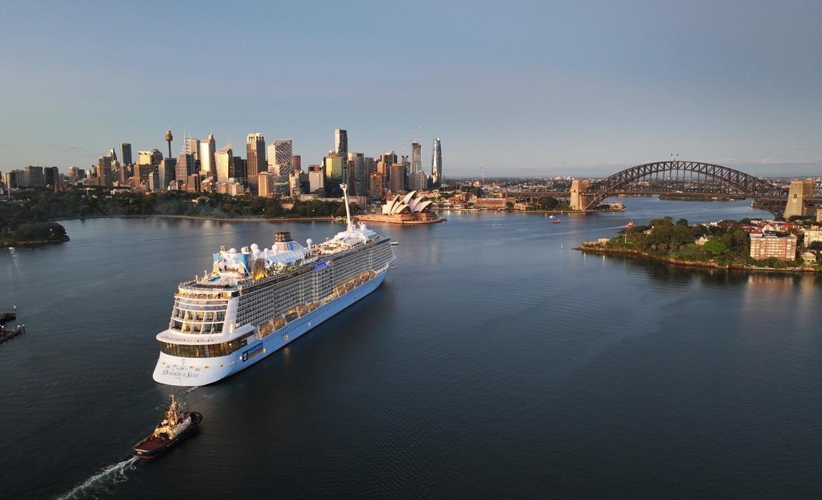 Royal Caribbean Ovation of the Seas on a South Pacific cruise in Sydney Australia