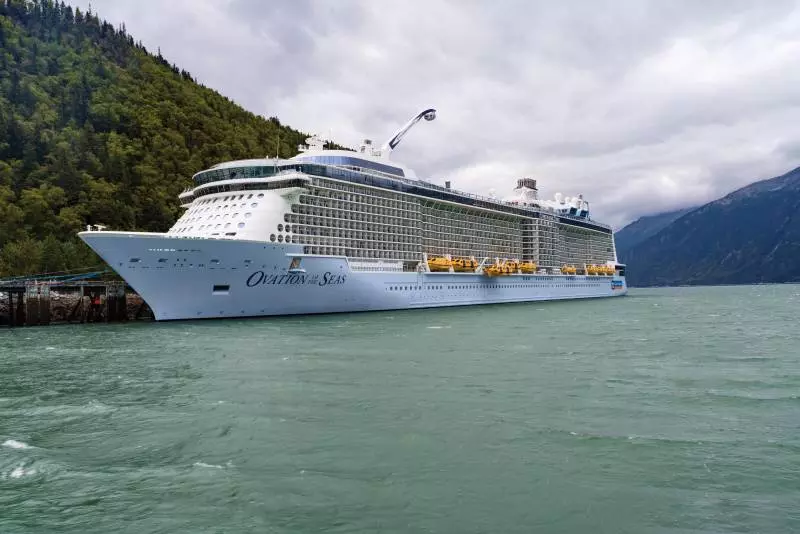 Ovation of the Seas - Royal Caribbean Alaska cruise ship in Skagway