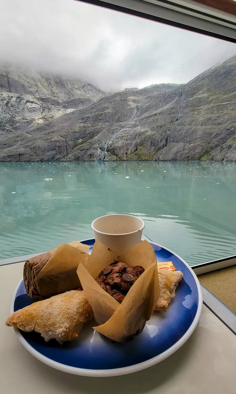 warm snacks during glacier bay on norwegian encore
