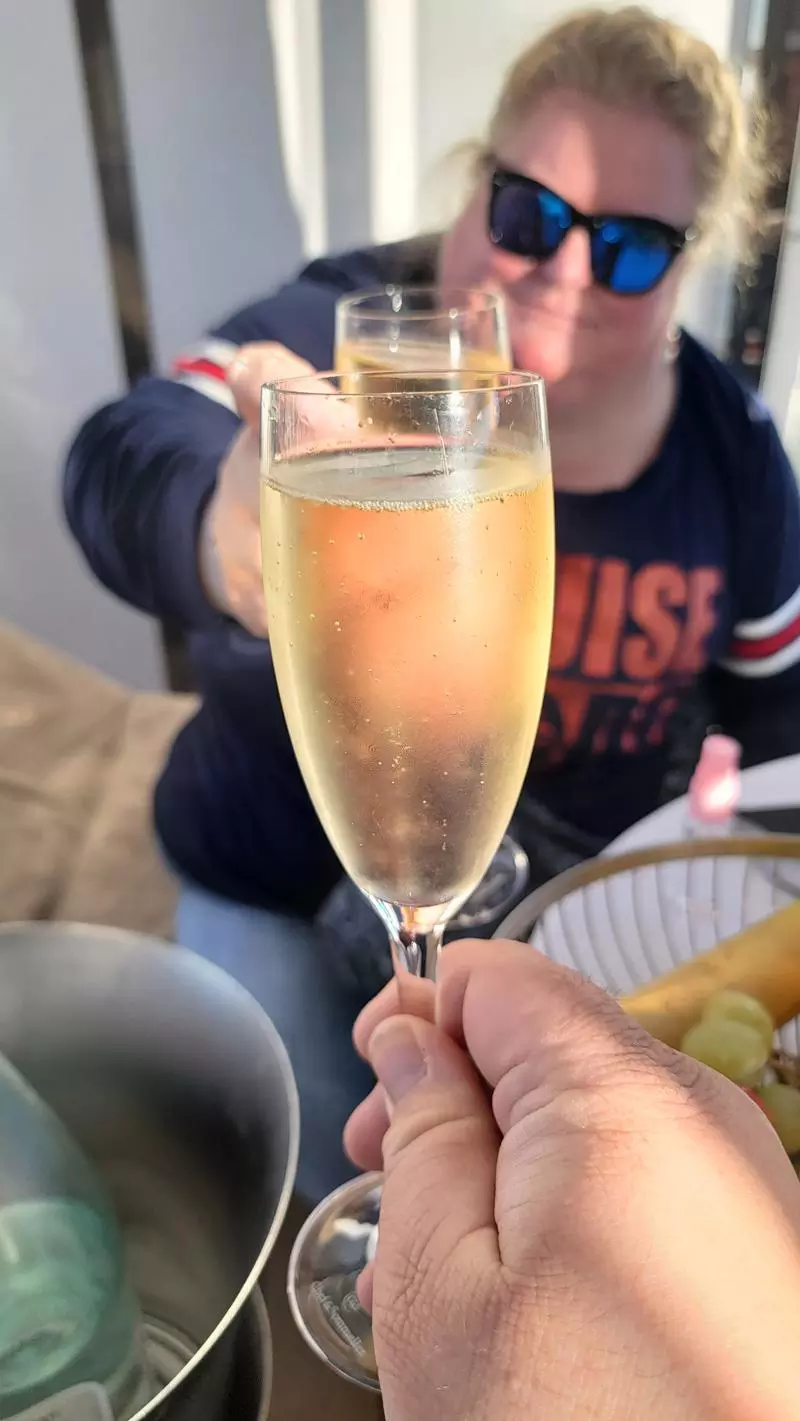 afternoon champagne toast