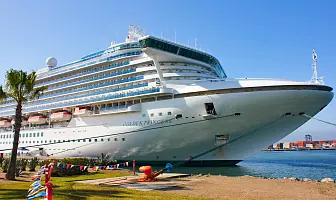 Golden Princess cruise ship docked in Ensenada Mexico